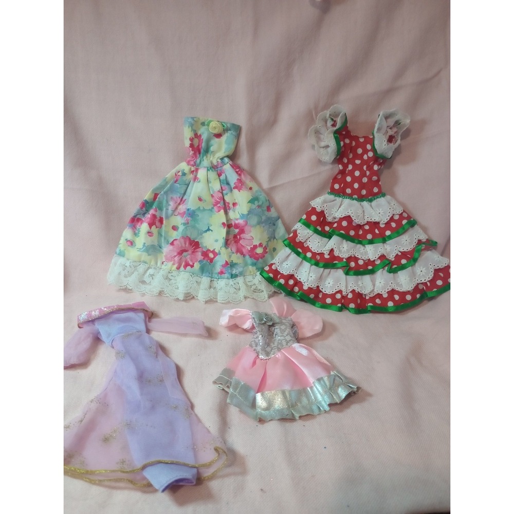 Vintage Barbie Disney Doll Clothes Lot 1992 Jasmine 1996 Andalucia Dresses 4 Pc
